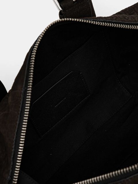 AllSaints torebka zamszowa kolor brązowy W617XD