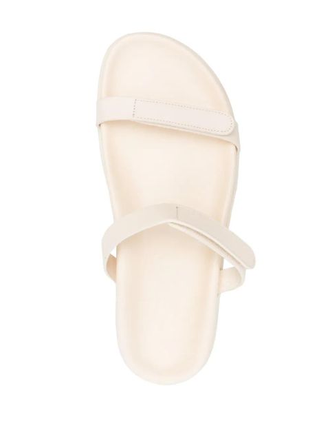 Ancient Greek Sandals Idra leather slides - White