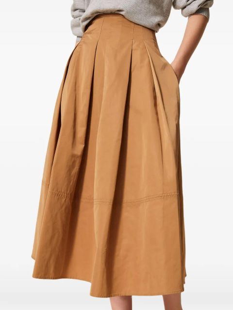 TWINSET pleated midi skirt - Neutrals