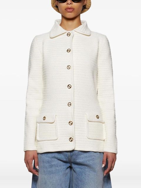 Gucci crochet button cardigan - White - zdjęcie produktu nr 2