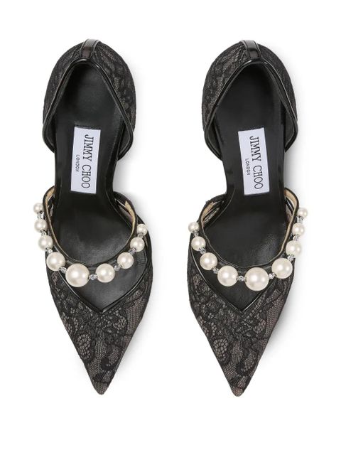 Jimmy Choo 85mm Aurelie lace pumps - Black