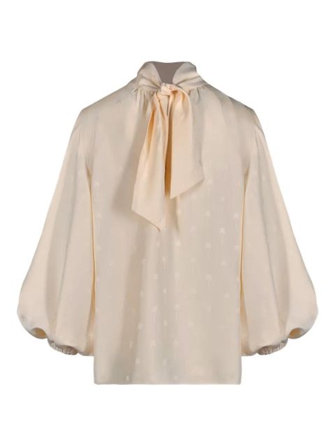 Johanna Ortiz Flying Sky tie-neck top - Neutrals