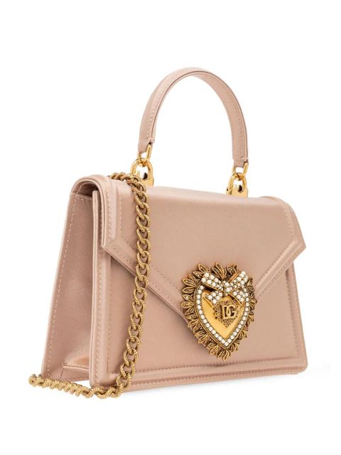 Dolce & Gabbana small Devotion satin tote bag - Pink