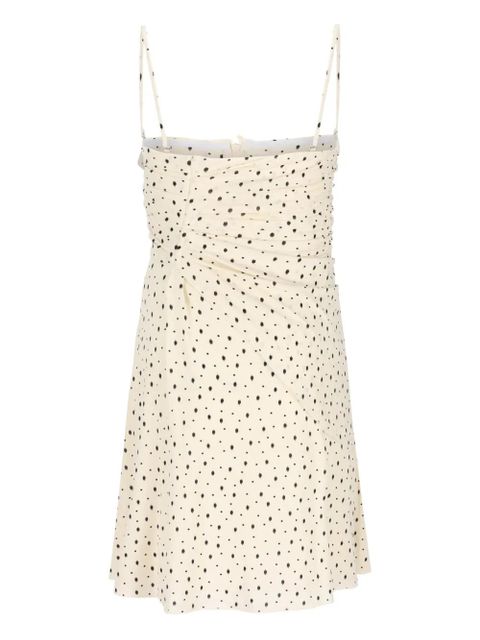 ISABEL MARANT Gemma dotted gathered mini dress - Neutrals