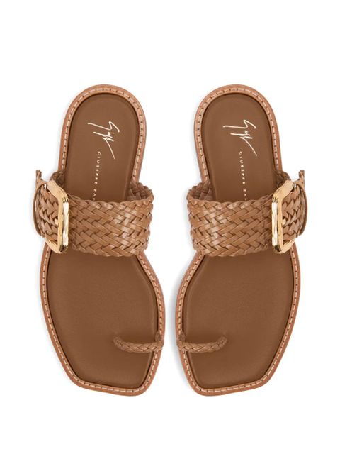 Giuseppe Zanotti Crista flat sandals - Brown