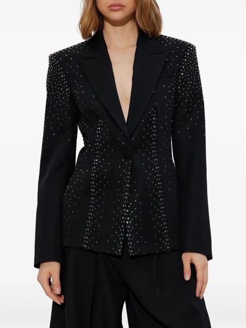 The Attico crystal-embellished blazer - Black