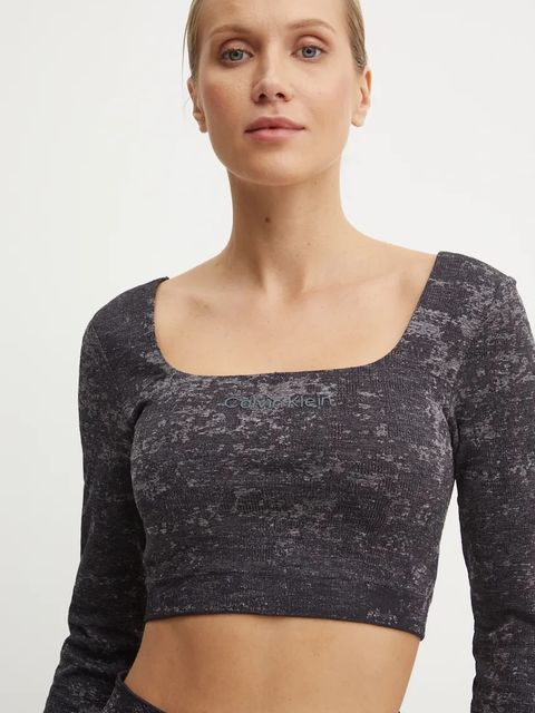 Calvin Klein Performance longsleeve treningowy kolor szary 00GWF4K201