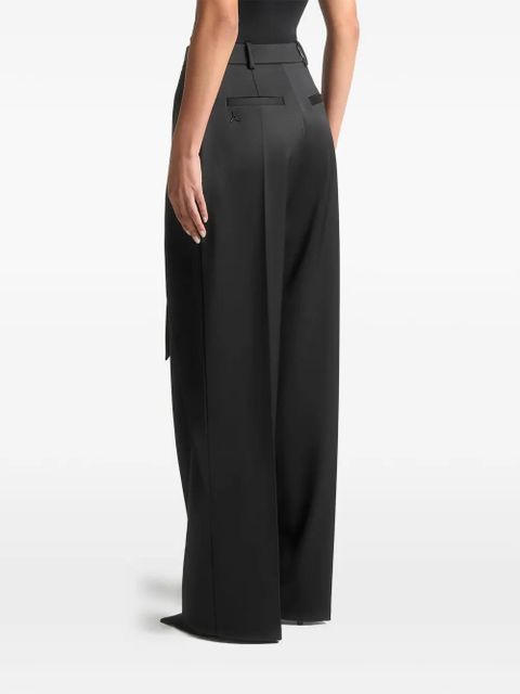 Manière De Voir foldover D-ring belt trousers - Black