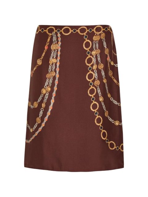 Versace chain-print Medusa Head skirt - Brown - zdjęcie produktu nr 1
