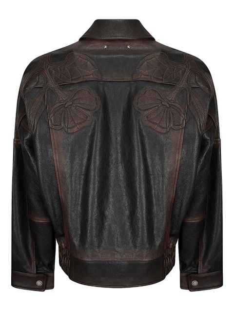 Golden Goose appliqued leather jacket - Black - zdjęcie produktu nr 2