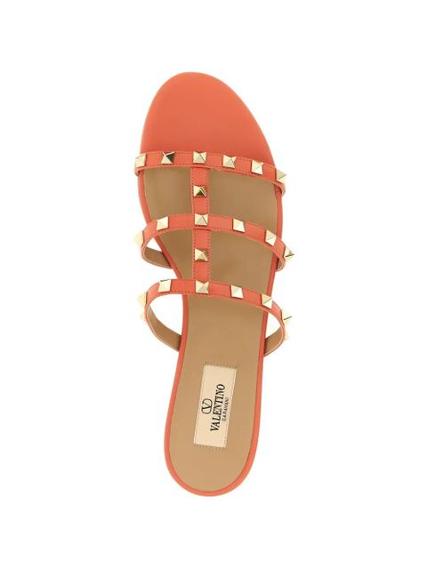 Valentino Garavani Rockstud leather sandals - Orange