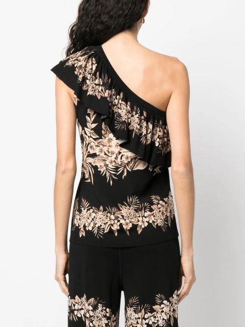 TWINSET floral-print asymmetric top - Black