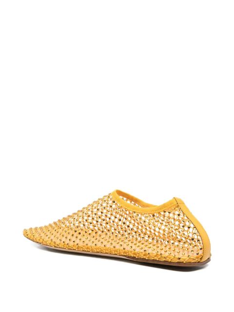Christopher Esber crystal-embellished ballet flats - Yellow