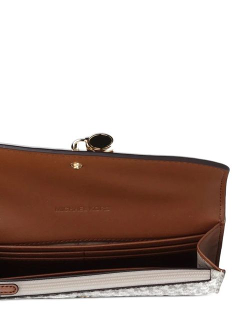 Michael Kors logo-monogram padlock wallet - Neutrals