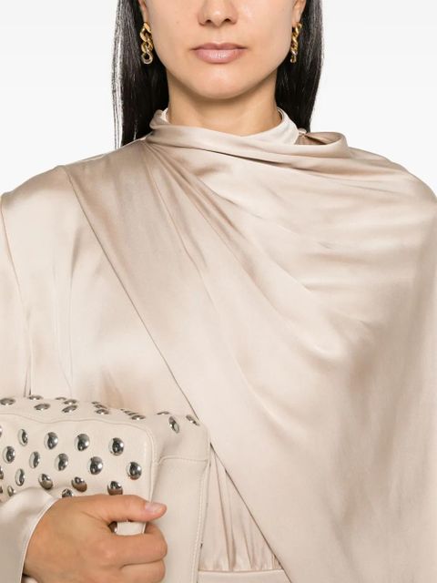 Magda Butrym cape-effect mini dress - Neutrals