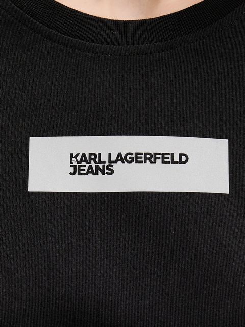 Karl Lagerfeld Jeans t-shirt bawełniany damski kolor czarny A4W17002