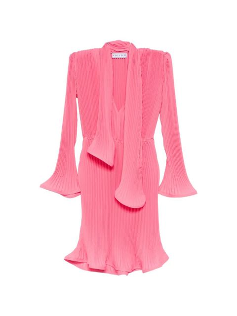Rowen Rose pleated scarf midi dress - Pink - zdjęcie produktu nr 1