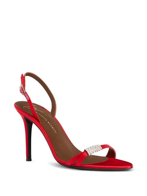 Giuseppe Zanotti Lena rhinestone stiletto sandals - Red - zdjęcie produktu nr 2