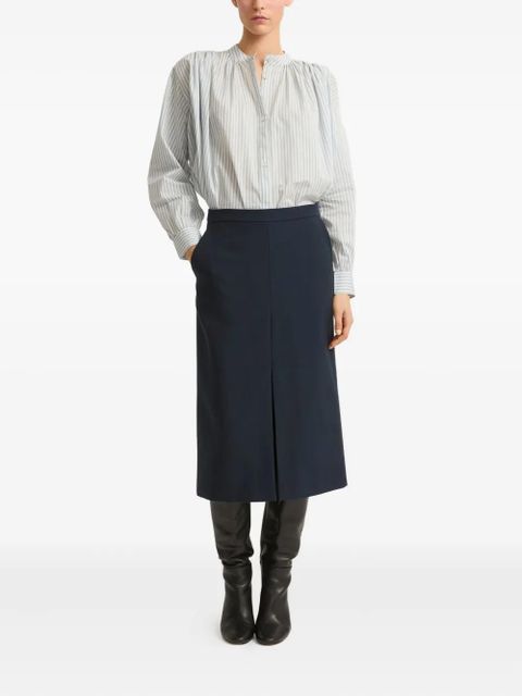 Yves Salomon striped shirt - White