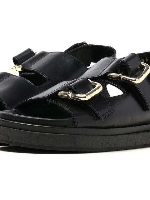 ALOHAS Harper leather flat sandals - Black - zdjęcie produktu nr 2