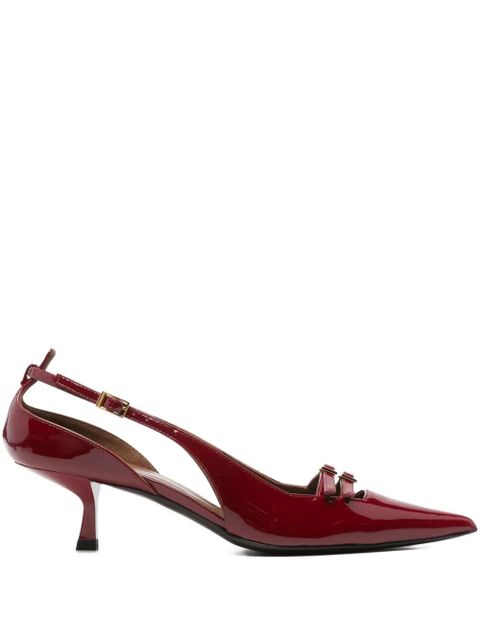Giuseppe Zanotti 50mm leather heeled pumps - Red - zdjęcie produktu nr 1