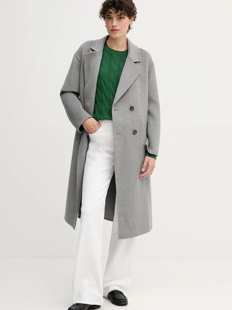 Tommy Hilfiger sweter wełniany damski kolor zielony lekki WW0WW43586