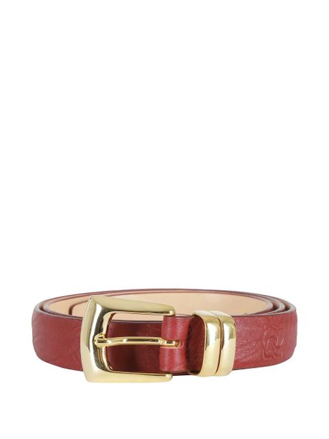 Magda Butrym logo-debossed grained leather belt - Red - zdjęcie produktu nr 1