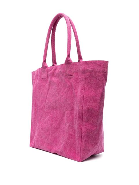 ISABEL MARANT Yenky organic cotton tote bag - Pink