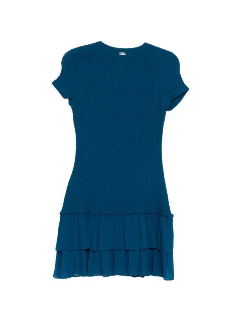 Michael Kors smocked georgette ruffle mini dress - Blue - zdjęcie produktu nr 2