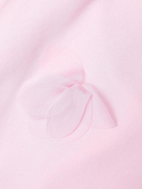 Self-Portrait floral-appliqué strapless maxi dress - Pink