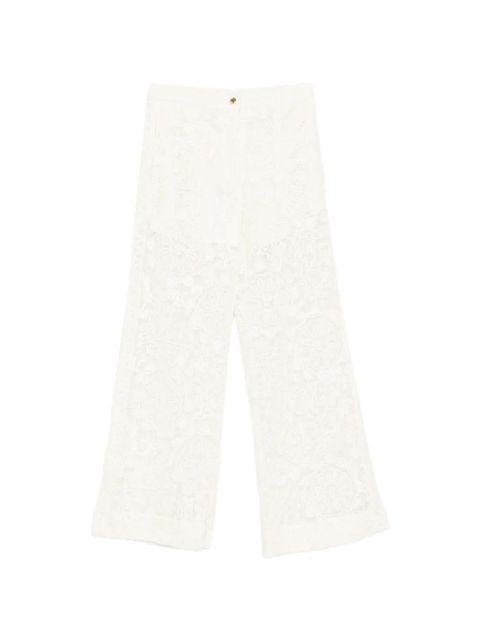 Maje floral lace trousers - Neutrals - zdjęcie produktu nr 1