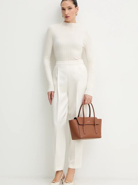 Morgan sweter damski kolor beżowy lekki z półgolfem MROYA - zdjęcie produktu nr 2