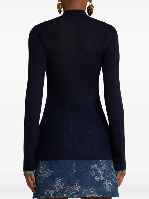 ETRO ribbed sweater - Blue - zdjęcie produktu nr 2