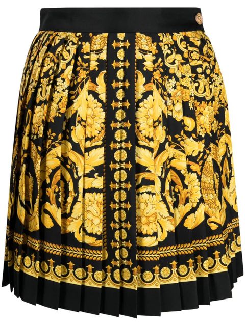 Versace Barocco-print pleated skirt - Black - zdjęcie produktu nr 1