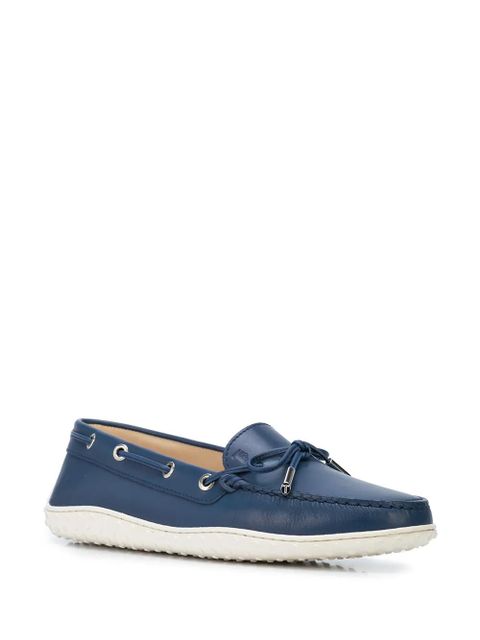 Tod's lace-up leather loafers - Blue
