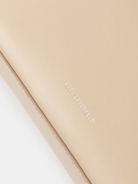 Karl Lagerfeld torebka skórzana kolor beżowy A1W30155 - zdjęcie produktu nr 2