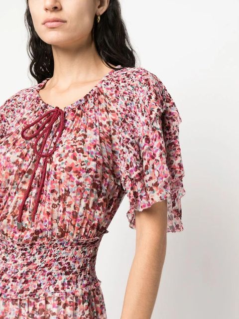 MARANT ÉTOILE Florise abstract-print dress - Red