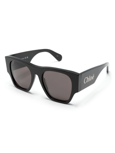 Chloé Eyewear oversized D-frame sunglasses - Black