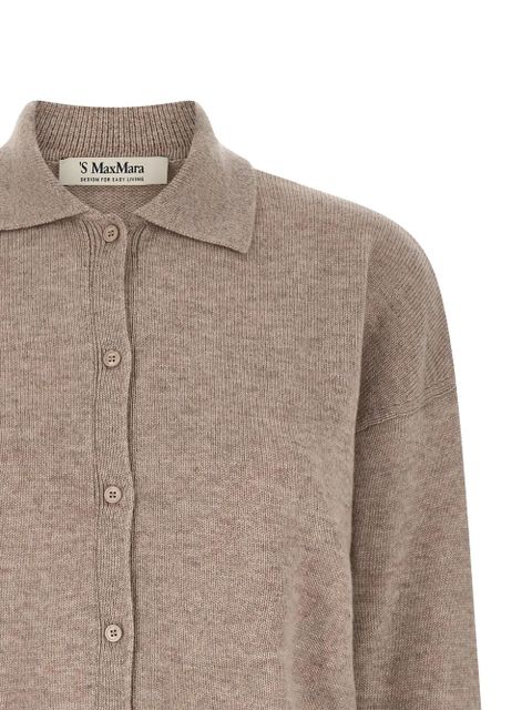 Max Mara SmmGatti shirt collar button cardigan - Brown
