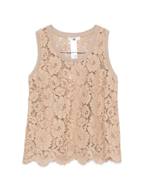 TWINSET lace-detail scalloped top - Neutrals - zdjęcie produktu nr 1