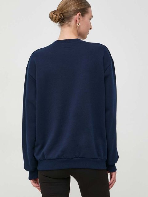 La Mania bluza damska kolor granatowy z nadrukiem