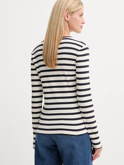 MUNTHE longsleeve bawełniany JOTE kolor beżowy 247112924764