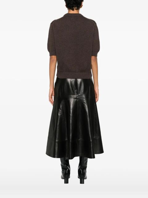 KHAITE Davin short-sleeve sweater - Brown - zdjęcie produktu nr 2