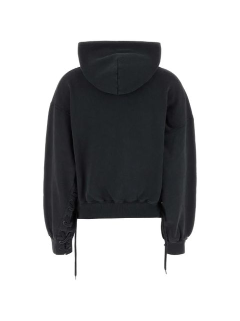 Balenciaga laced-sleeves hoodie - Black - zdjęcie produktu nr 2