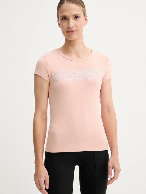 Guess t-shirt KIARA damski kolor pomarańczowy V4BI16 KCIV1 - zdjęcie produktu nr 1