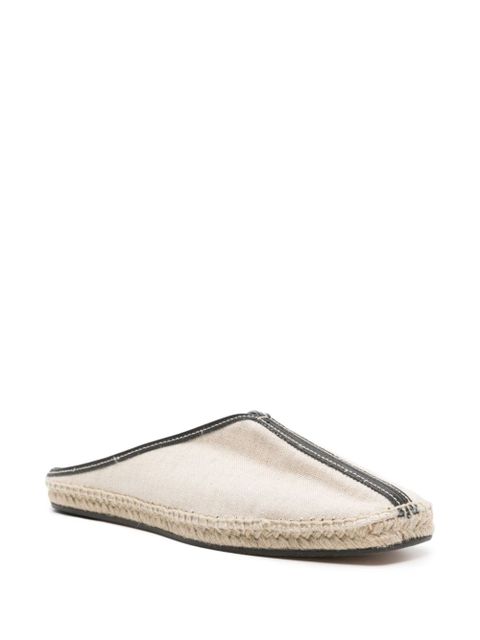 TOTEME leather-trim espadrille slippers - Neutrals