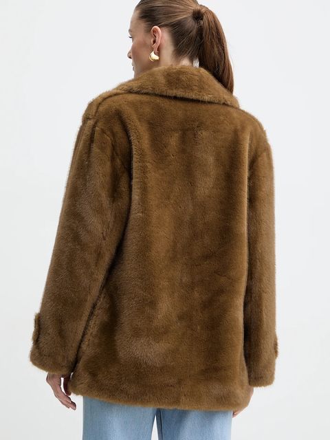 Luisa Spagnoli płaszcz kolor brązowy 542240