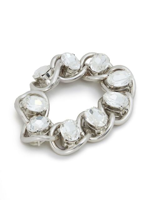 Marni rhinestone-embellished chain bracelet - Silver - zdjęcie produktu nr 2