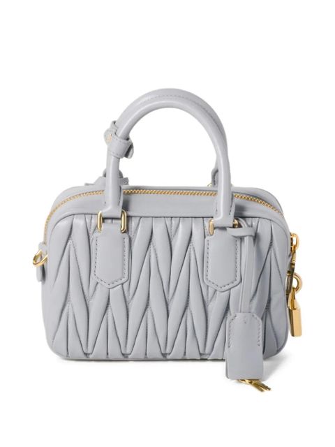 Miu Miu Arcadie matelassé leather bag - Grey - zdjęcie produktu nr 2