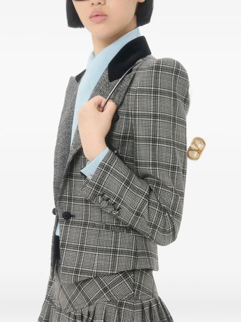 Valentino Garavani small DeVain logo shoulder bag - Silver - zdjęcie produktu nr 2